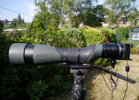 Swarovski STX 95 mm with digidapter and Panasonic DMC GX7 camera